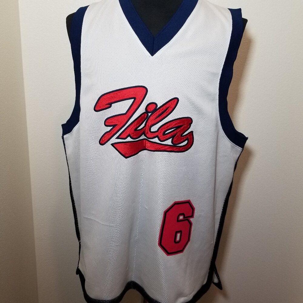Fila Basketball Jersey Adult XL 90s Hip Hop Y2K Retro Patched Vintage Streetwear